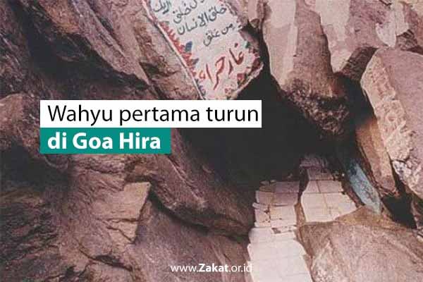 Wahyu pertama Rasulullah SAW di Goa Hira 