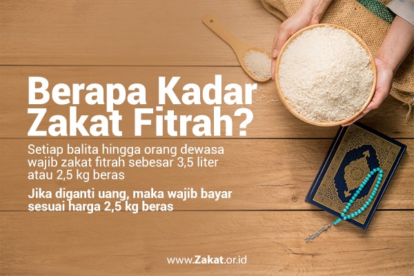 Kadar zakat fitrah 2,5 kg beras - Zakat.or.id