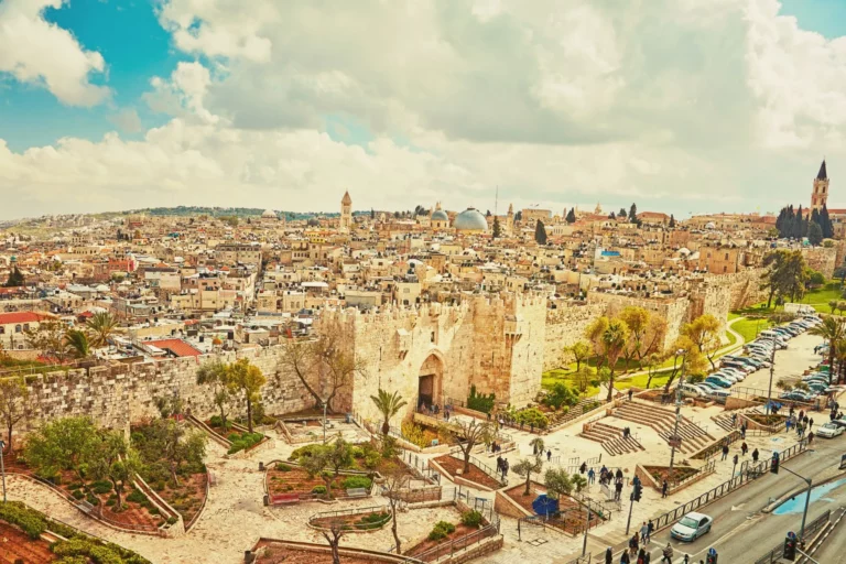 View to Damascus Gate and Old Of Jerusalem Palestine (Silverjohn from getty images)