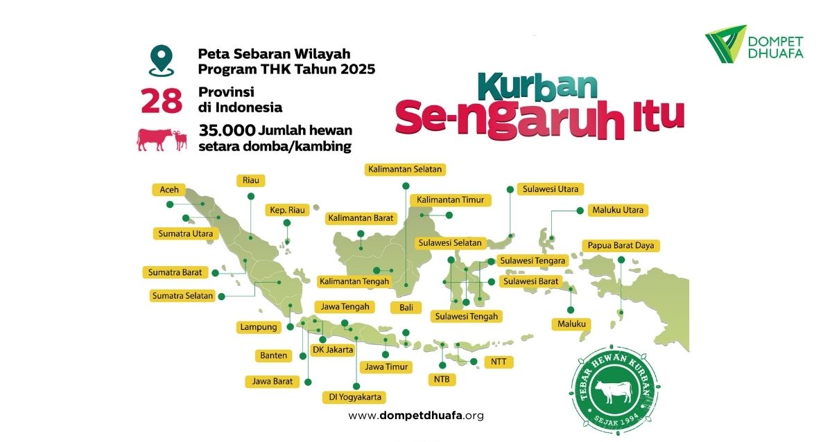 Peta Sebaran Tebar Hewan Kurban Dompet Dhuafa 2025